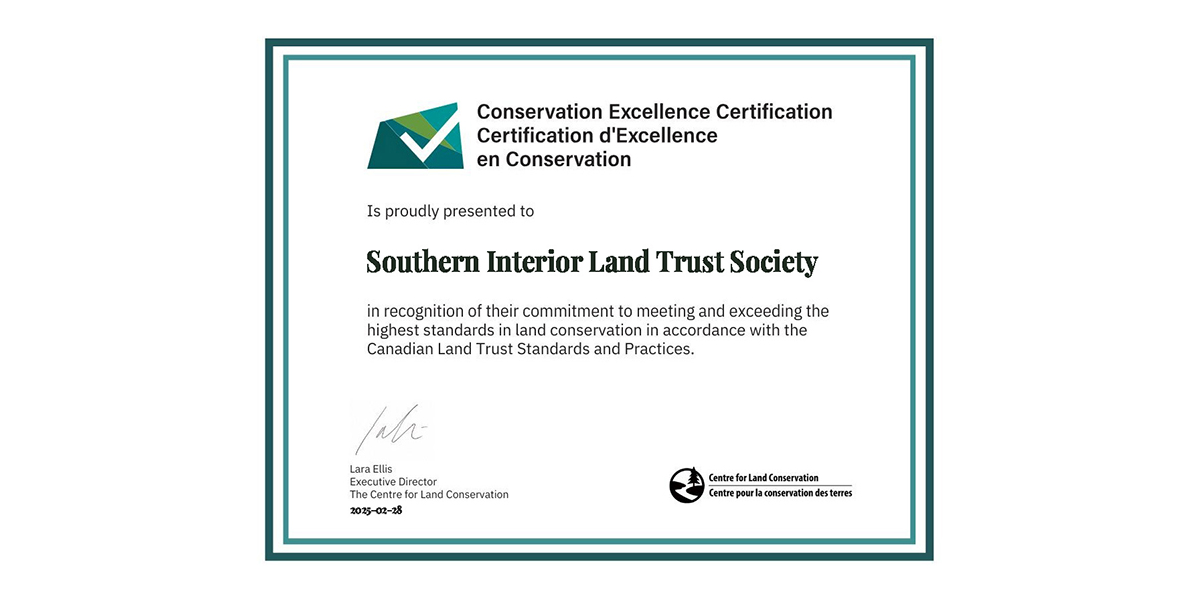 SILT Achieves Conservation Excellence Certification!